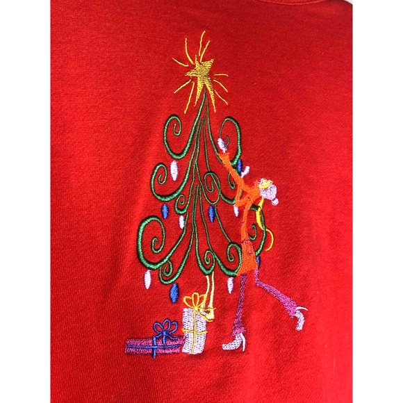 Jack B Quick Women's Cardigan Size Large Embroidered Christmas teacher festive - Picture 8 of 10